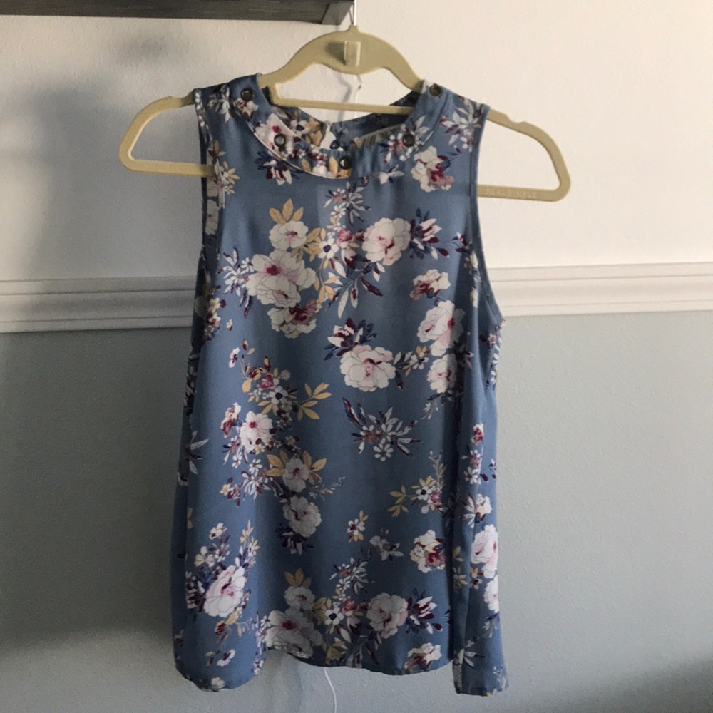 Light Blue Floral Blouse